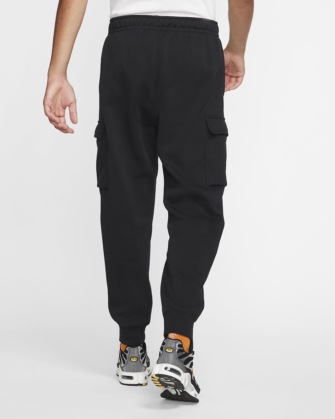 nike men's cargo pocket fleece pants