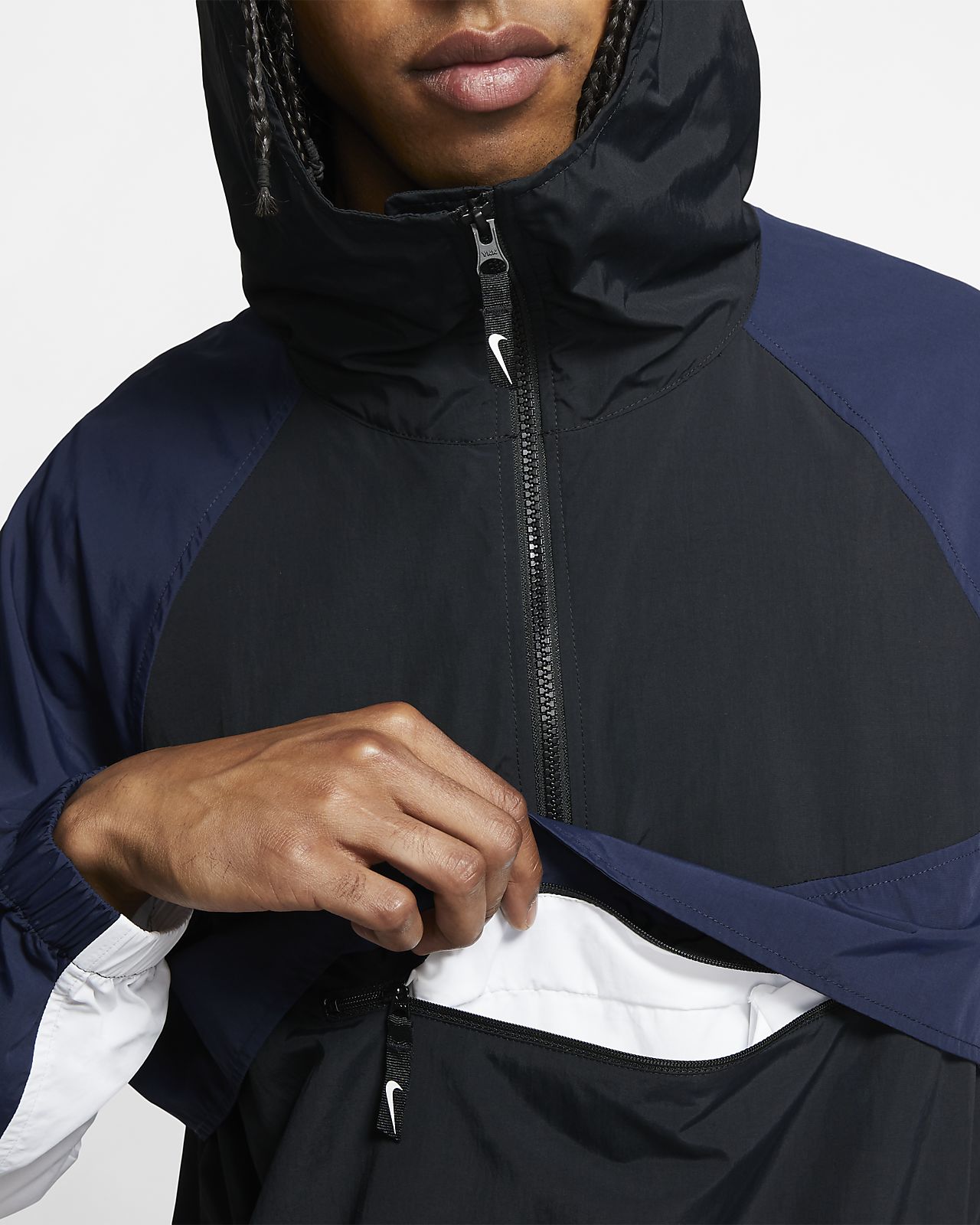 nike hooded woven anorak