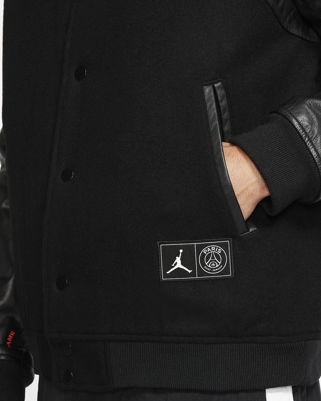 nike varsity jacket leather