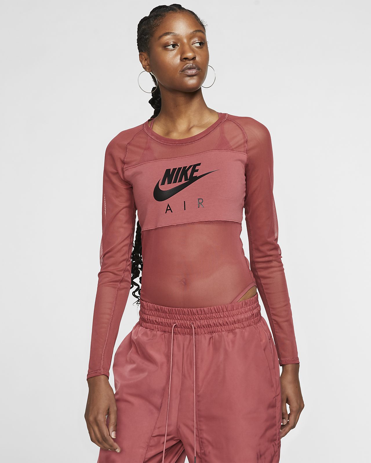 Nike Air Women's Long-Sleeve Mesh Bodysuit. Nike IL