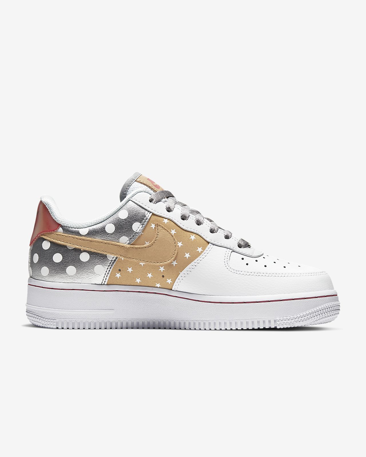 nike air force 1 white metallic rose gold