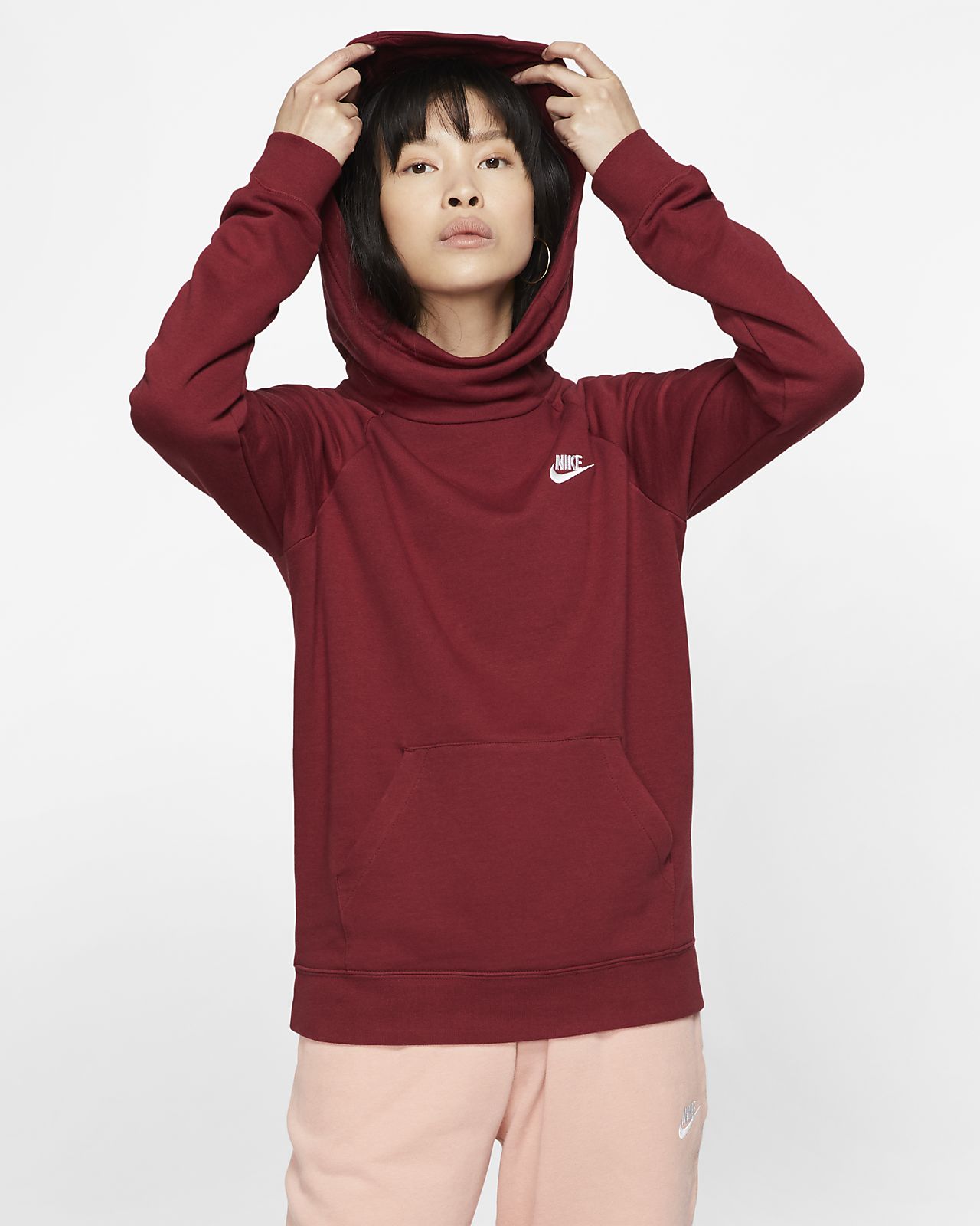 red pullover hoodie women's