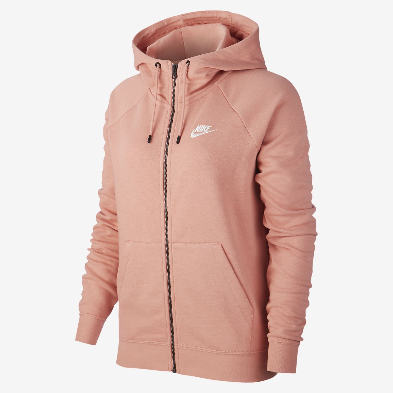 pink fleece hoodie women's