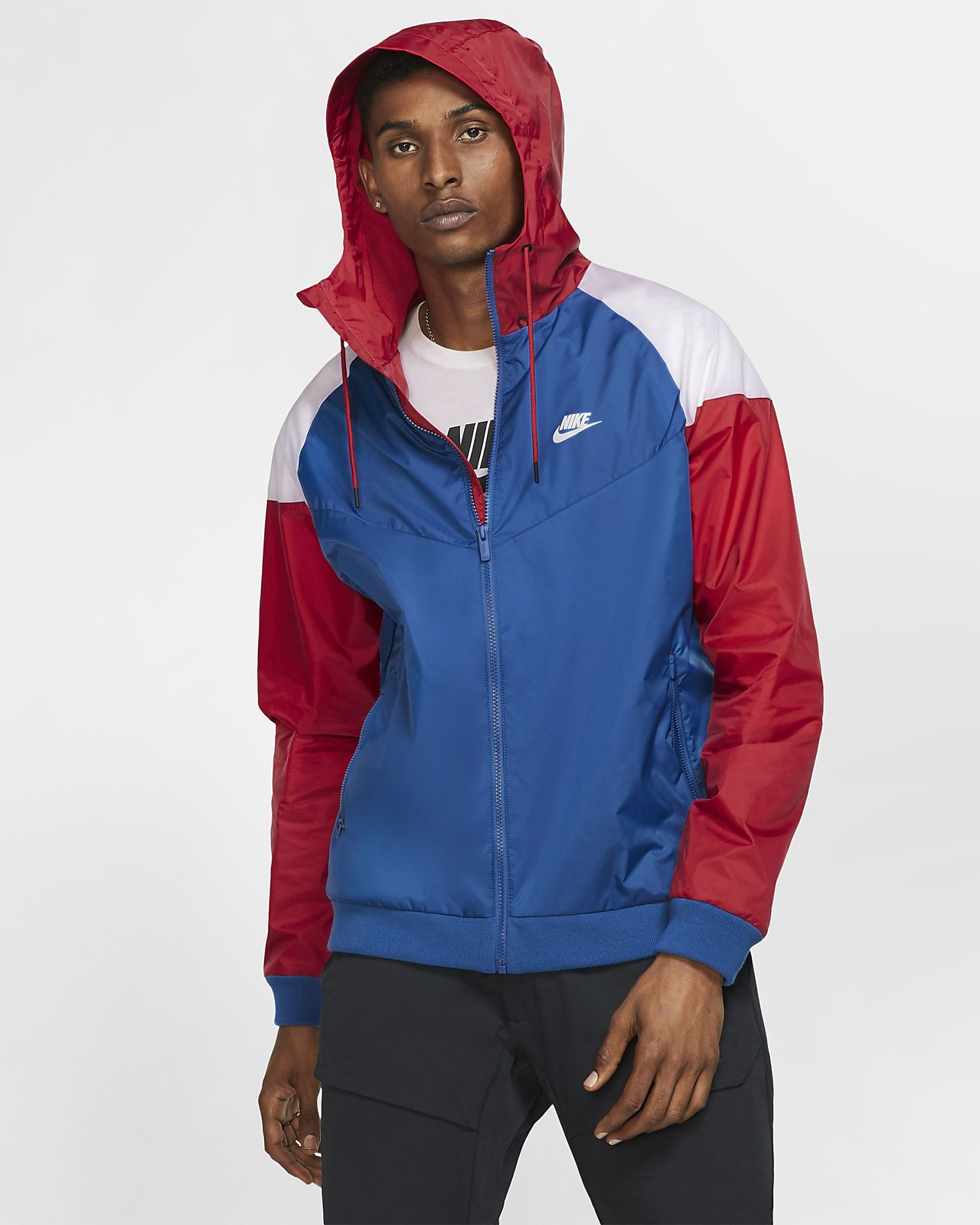 nike blue and red hoodie