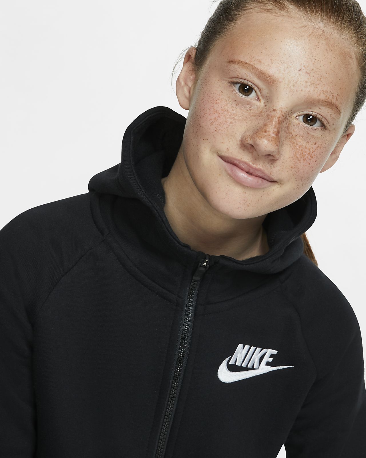 Nike Sportswear Girls' Full Zip Hoodie Girls' Hoodies & Sweatshirts. Nike GB