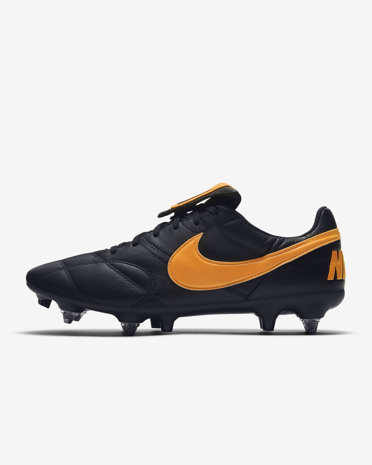 nike black and orange boots