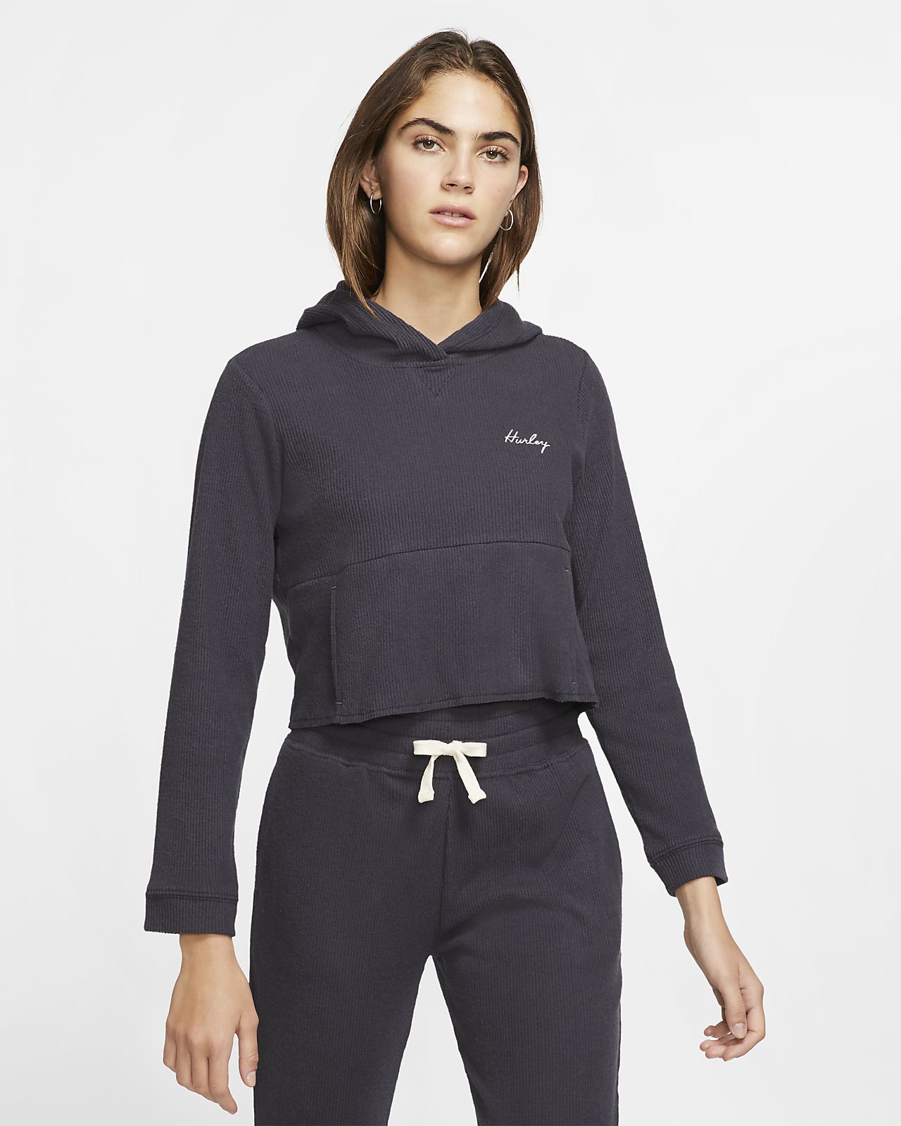 fleece cropped pullover