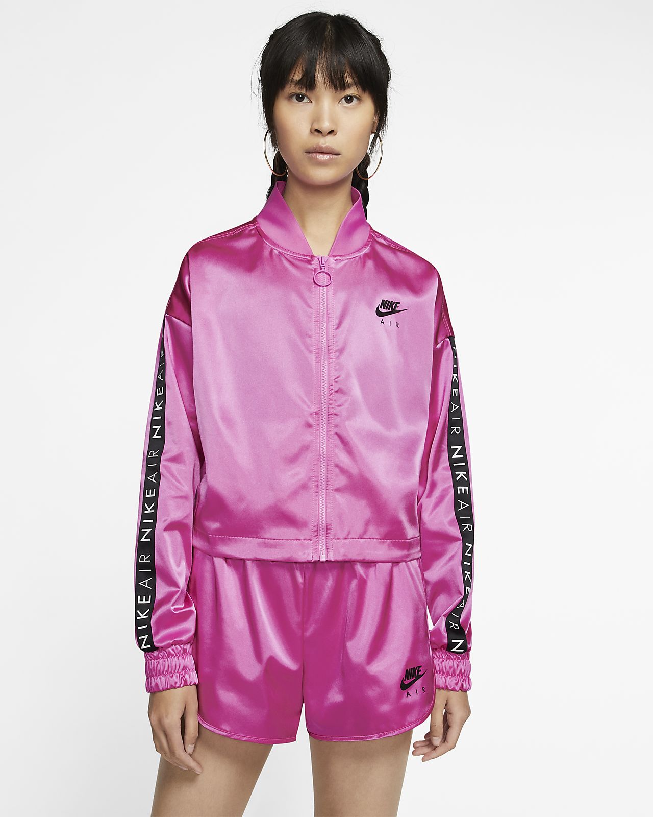 Satin Track Jacket (Plus Size). Nike SA