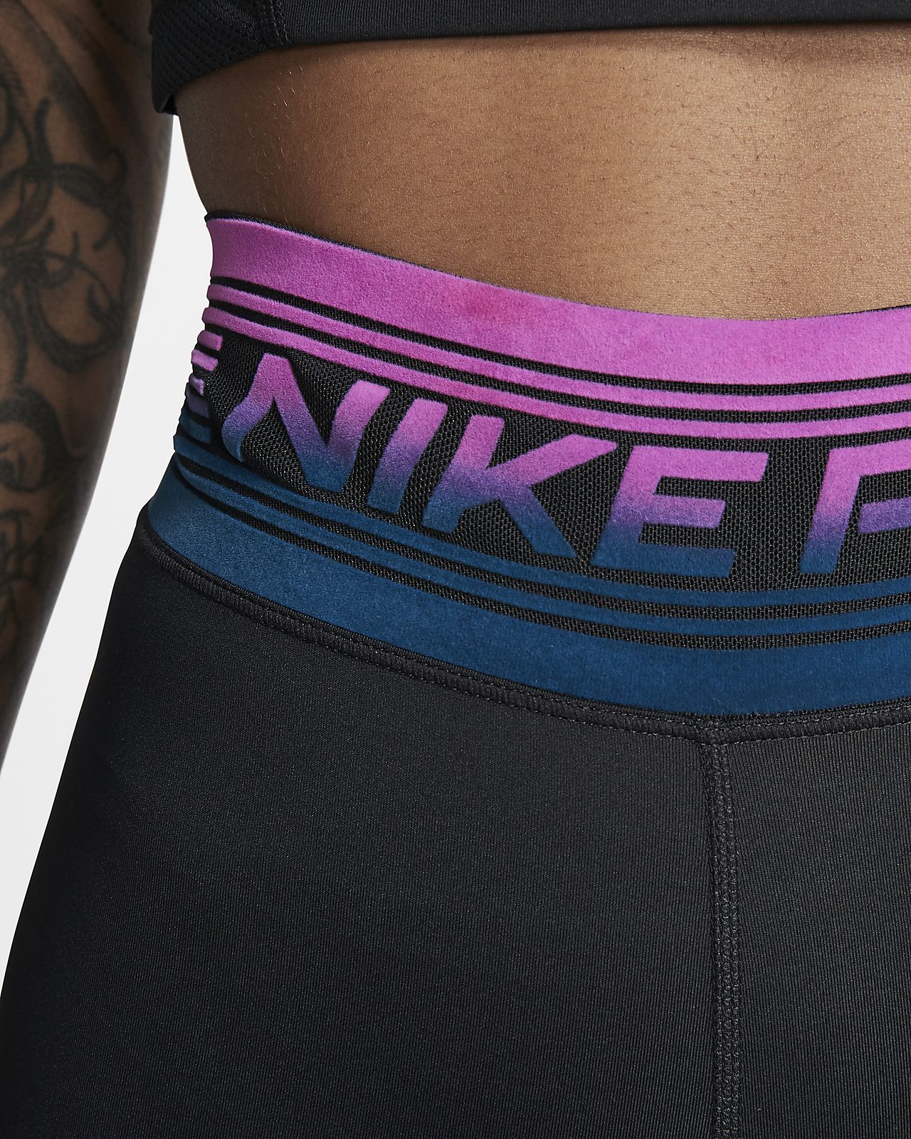 purple nike pro shorts