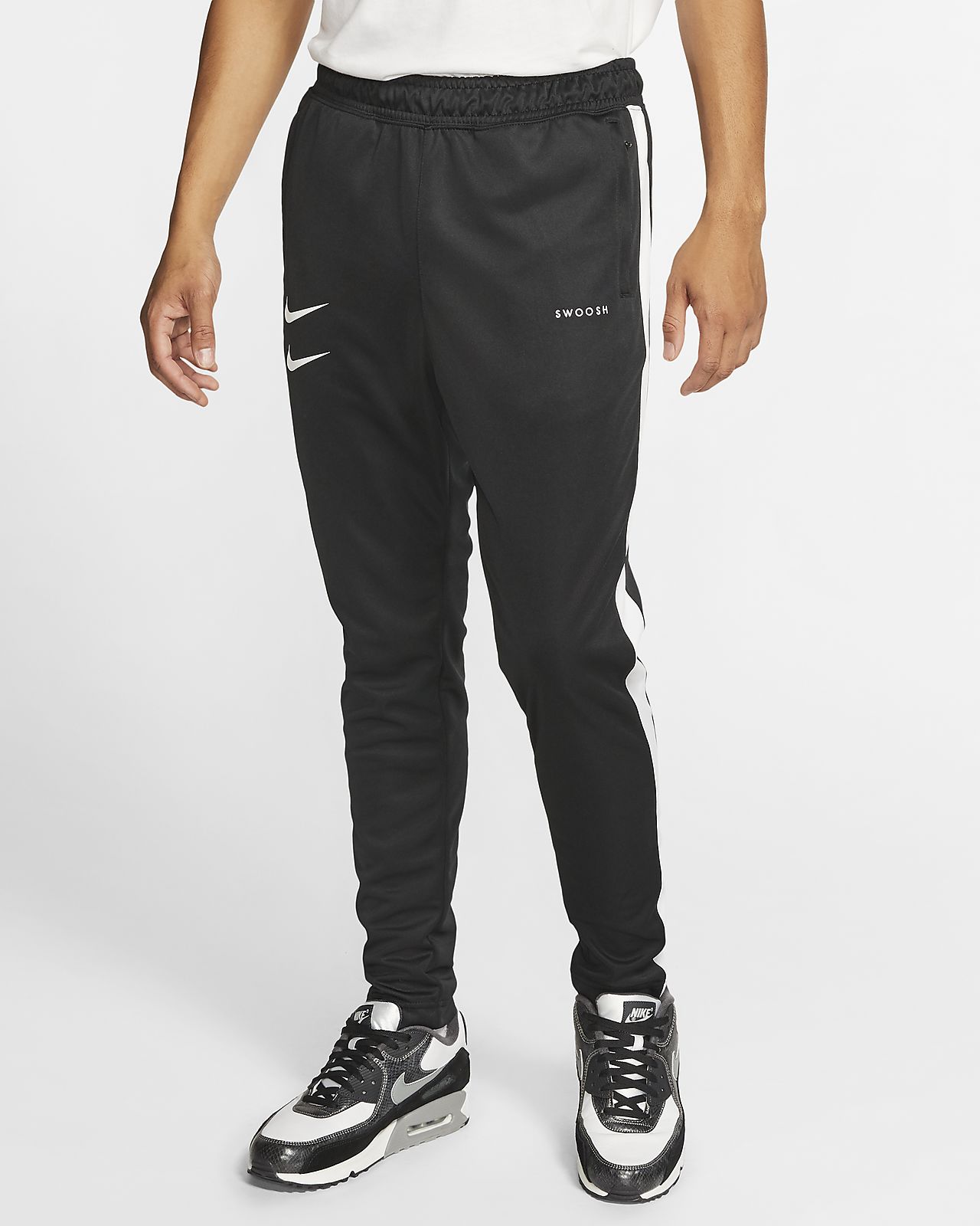 nike tribute poly joggers in black