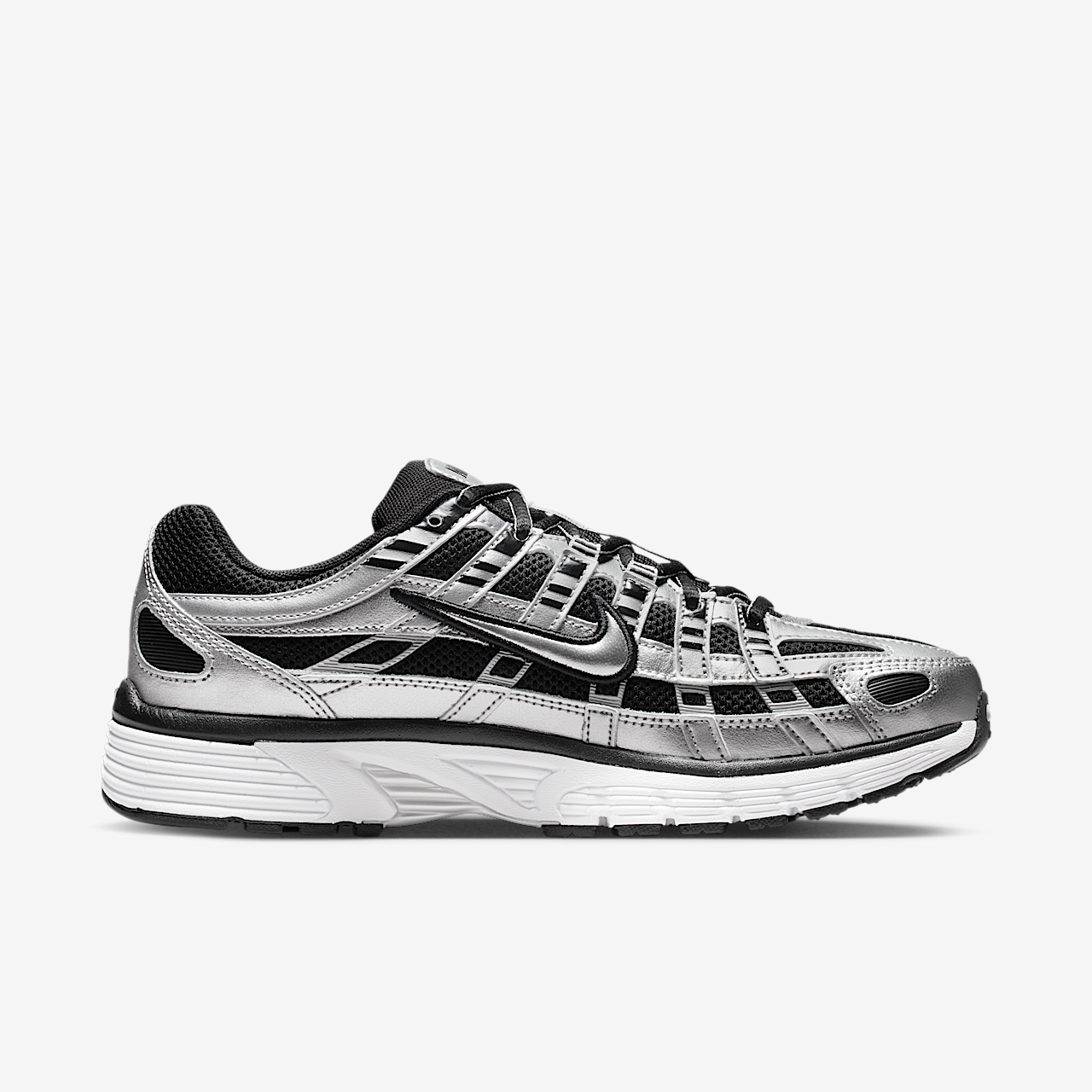 Nike P-6000 sneaker Metallic Silver/Zwart/Wit/Metallic Silver