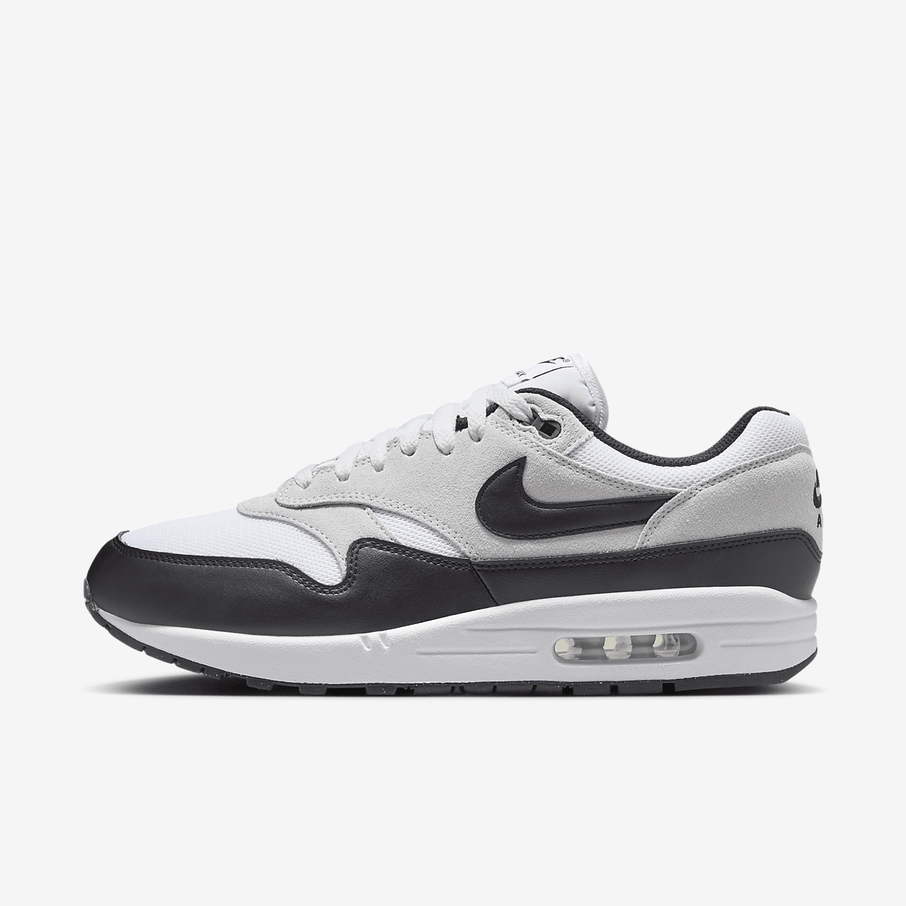 Nike Air Max 1 sneaker Wit/Pure Platinum/Zwart