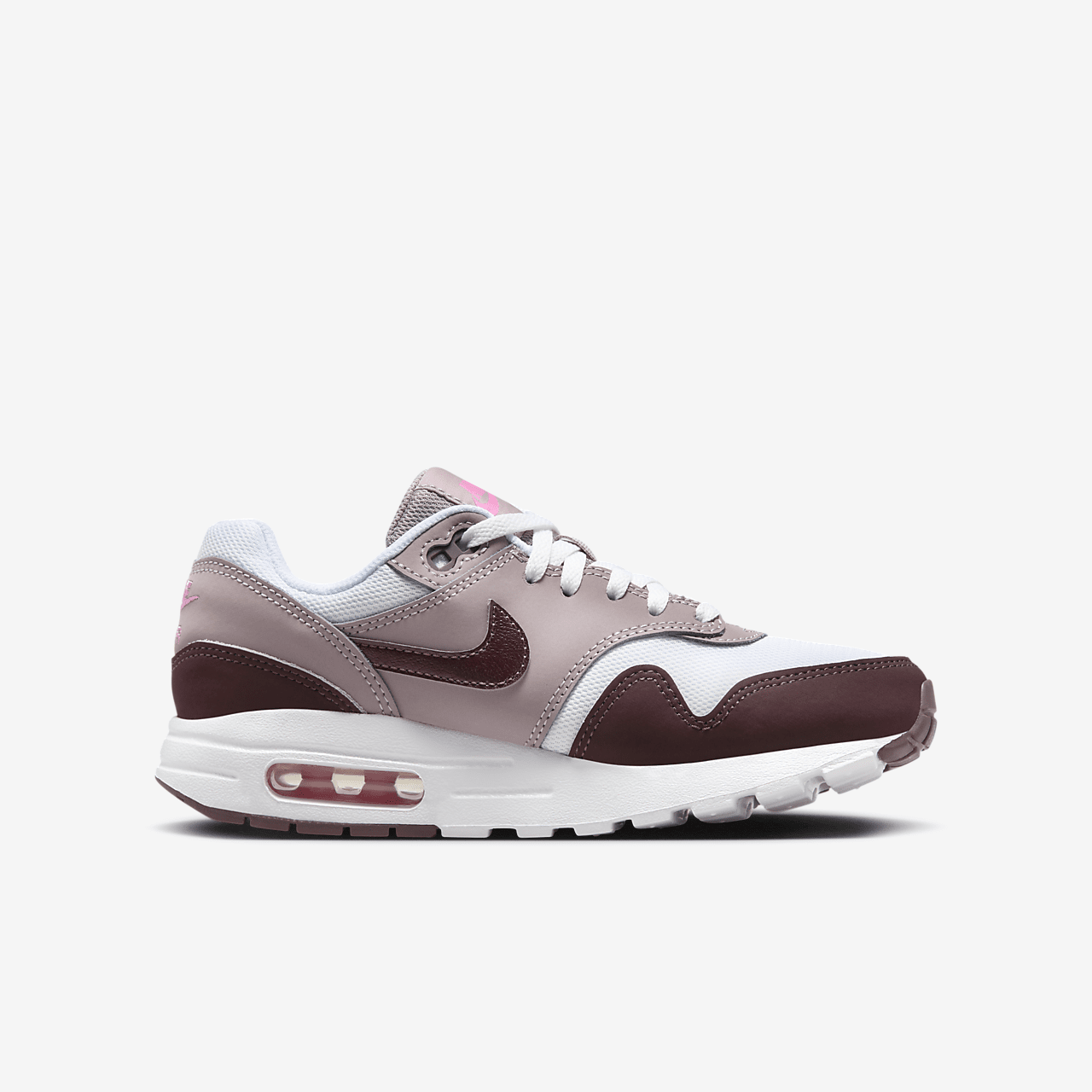 Nike Air Max 1 sneaker Wit/Light Violet Ore/Playful Pink/Burgundy Crush