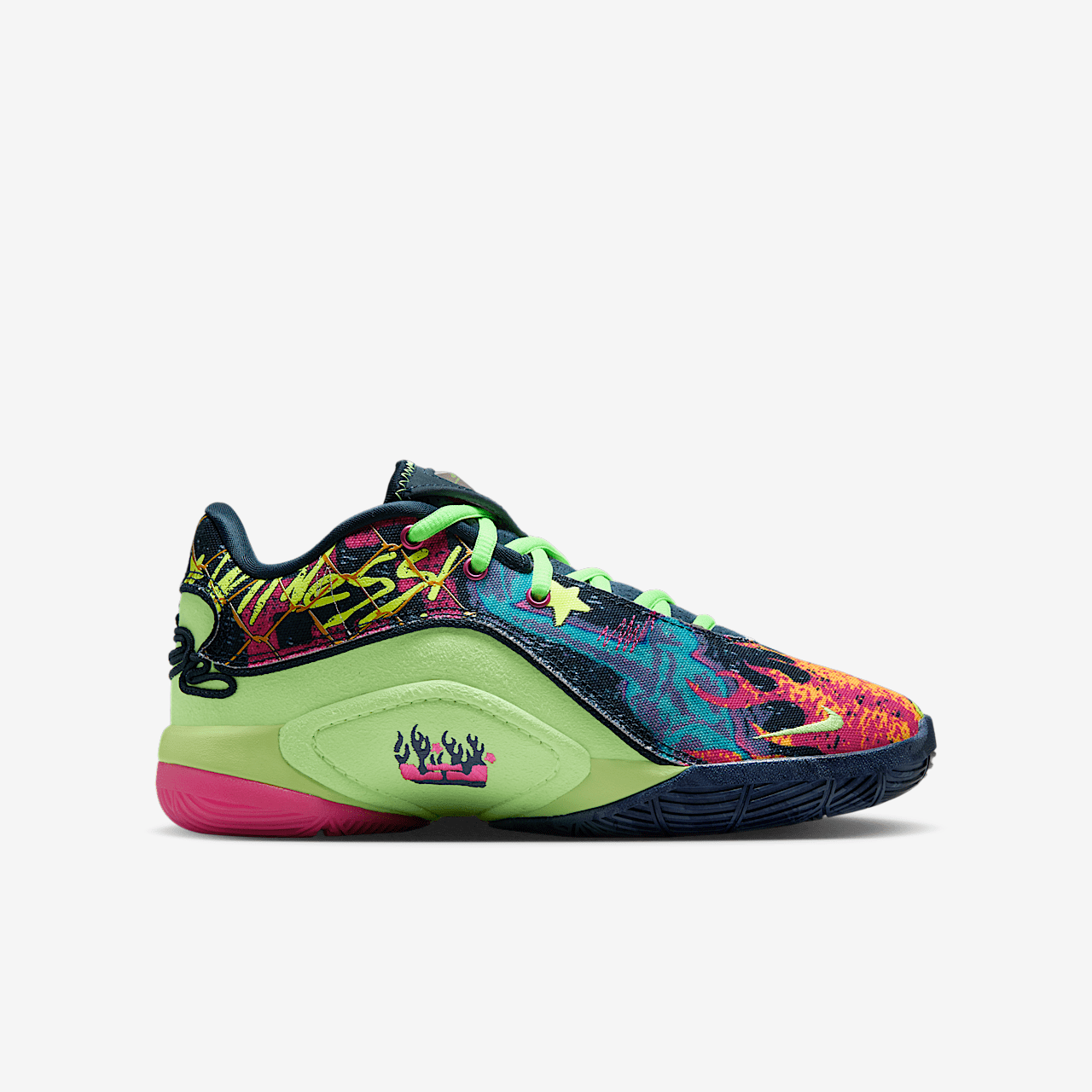 Nike LeBron sneaker Blustery/Ghost Green/Diffused Blue/Fireberry