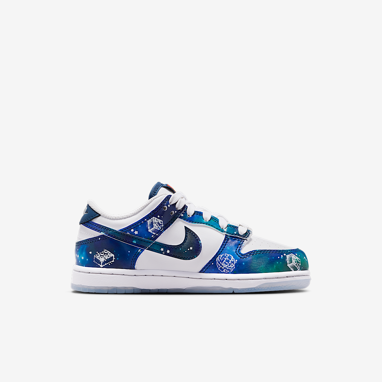 Nike Dunk Low sneaker Wit/Brave Blue/Metallic Platinum/Meerkleurig