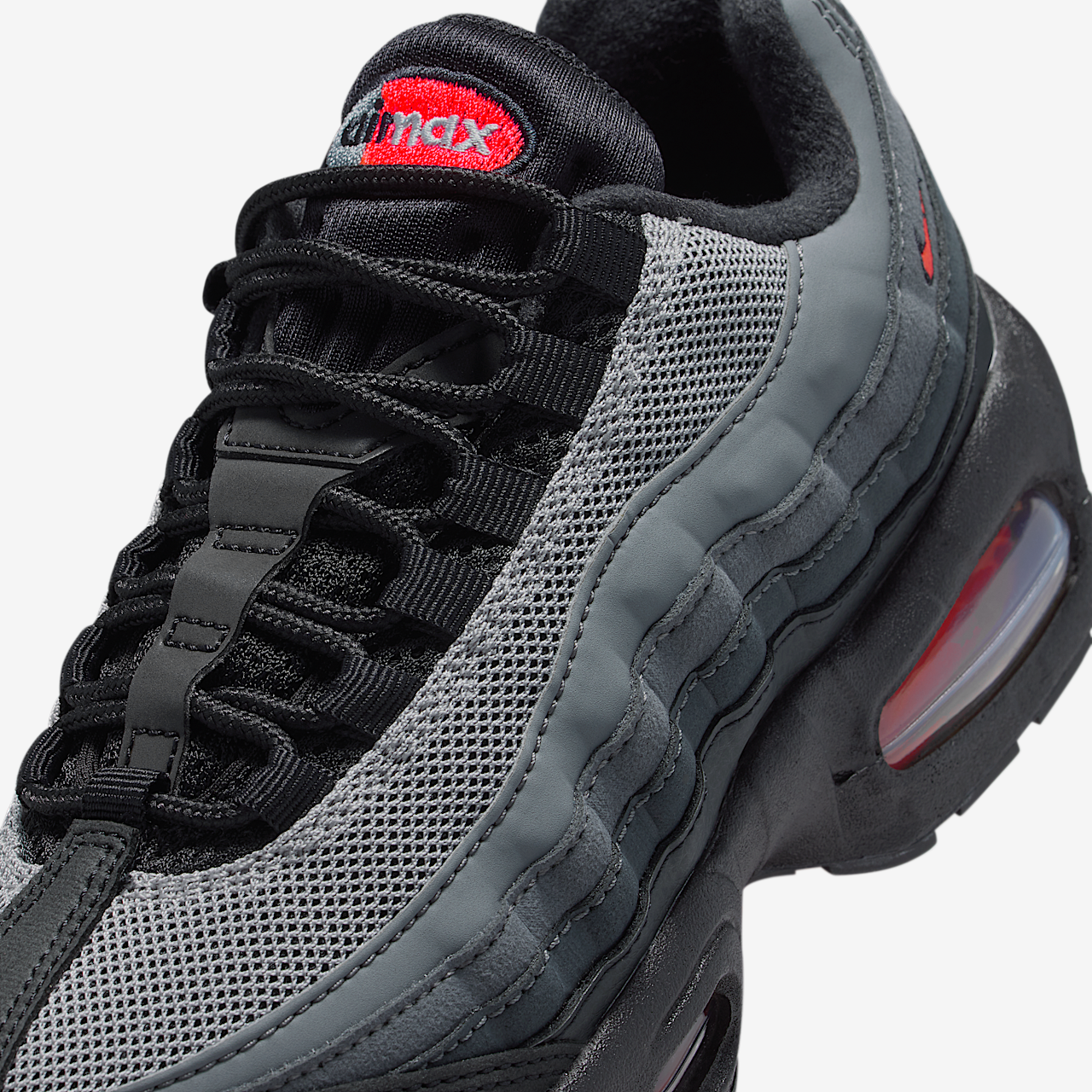 Nike Air Max 95 sneaker Zwart/Anthracite/Iron Grey/Bright Crimson