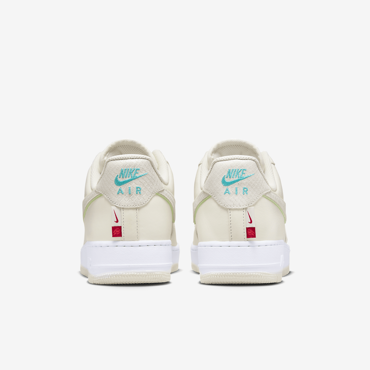 Nike Air Force 1 sneaker Sail/Wit/University Red/Vapor Green