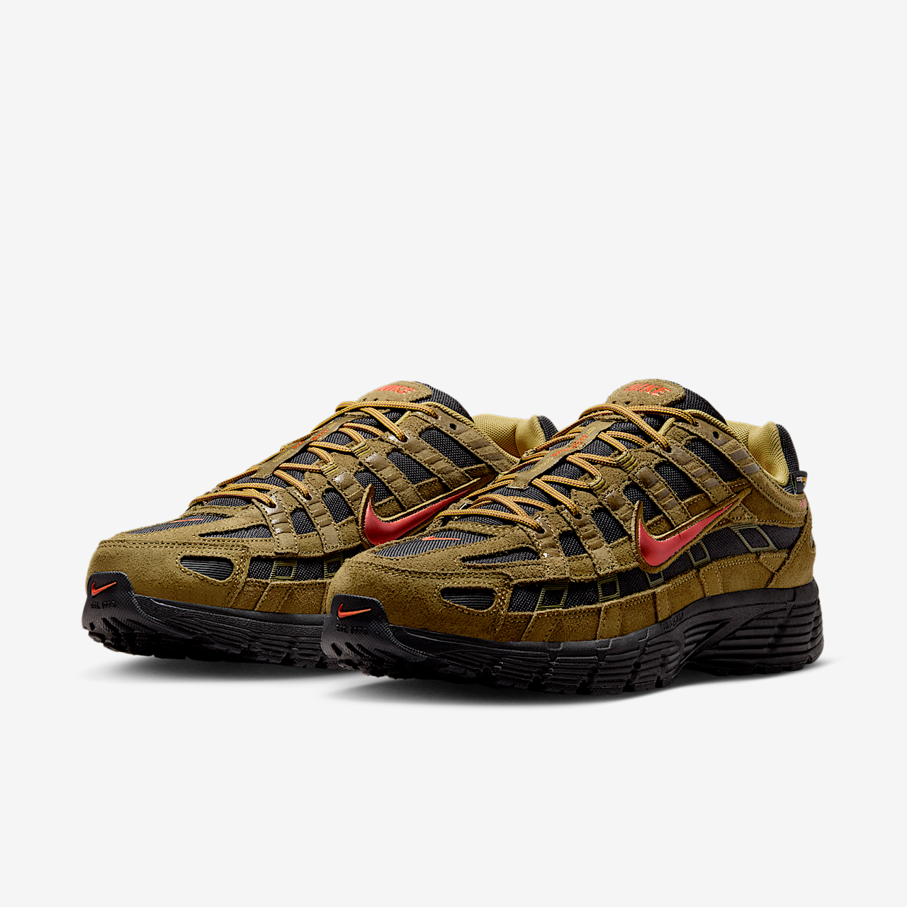 Nike P-6000 sneaker Olive Flak/Zwart/Quantum Moss/Picante Red