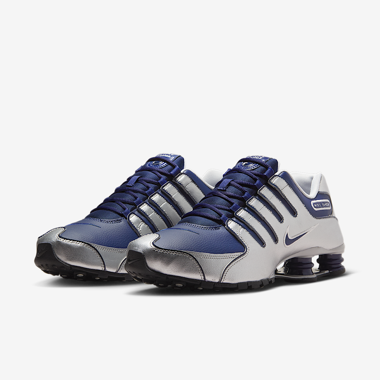 Nike Nike Shox sneaker Midnight Navy/Metallic Silver/Zwart