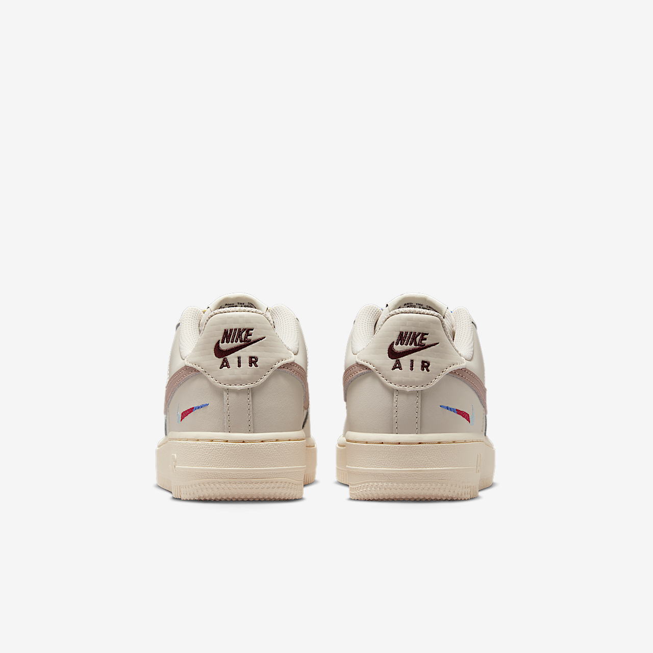 Nike Air Force 1 sneaker Light Orewood Brown/Burgundy Crush/Comet Blue/Malt