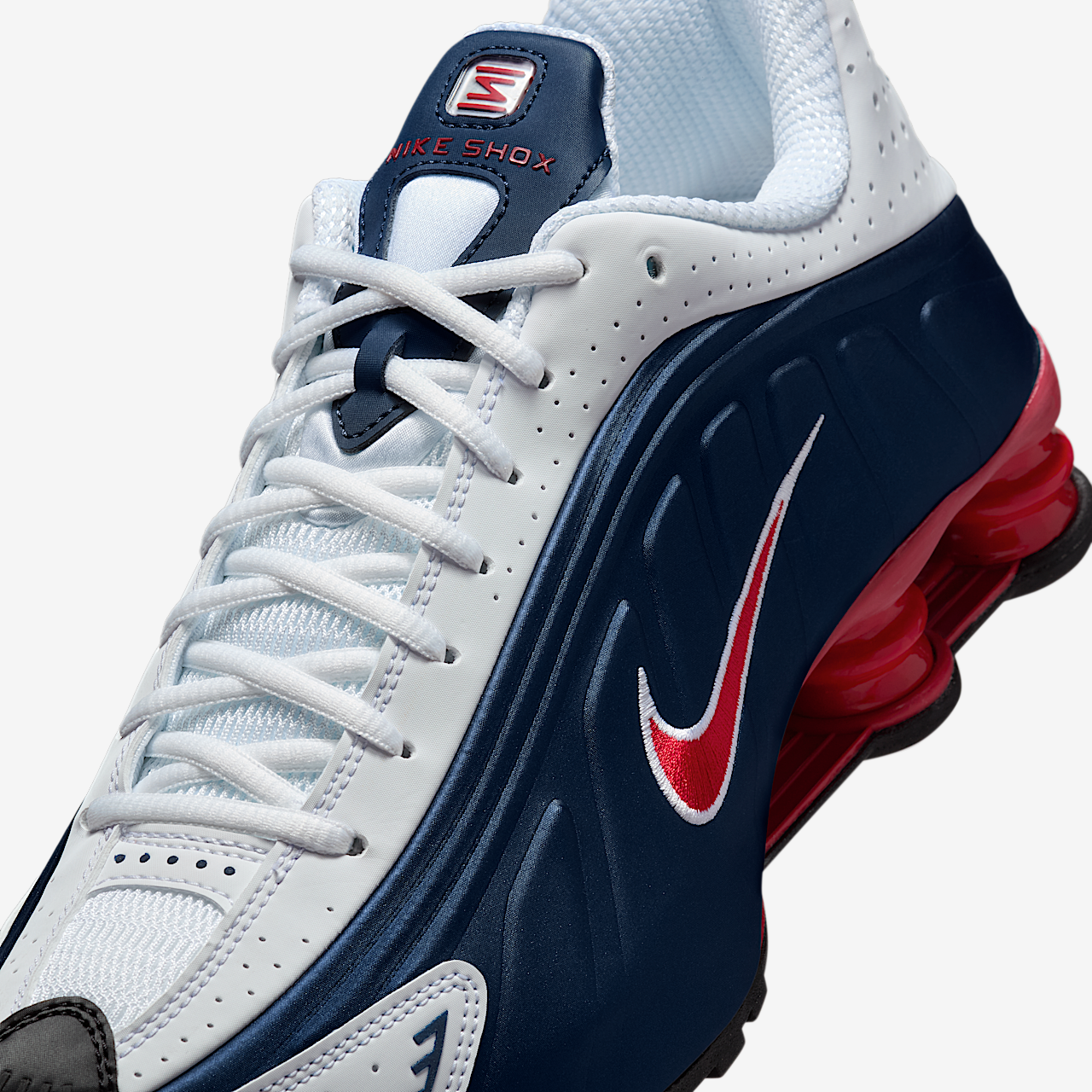 Nike Nike Shox sneaker Midnight Navy/Wit/Metallic Silver/Gym Red