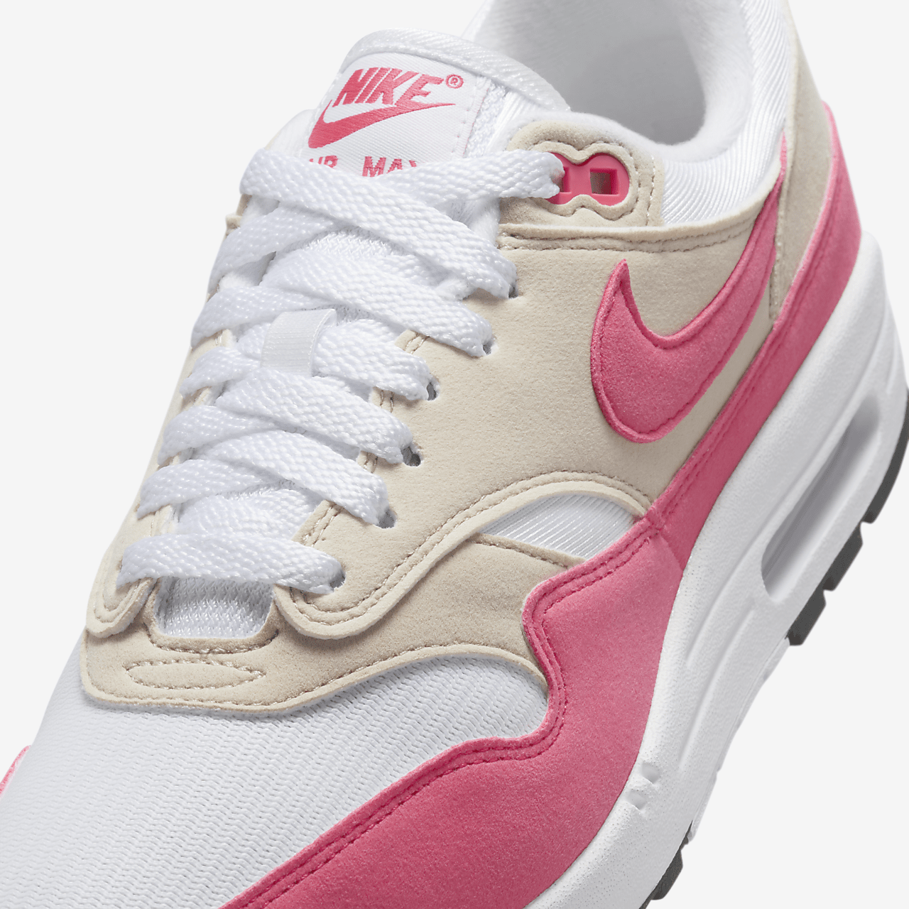 Nike Air Max 1 sneaker Wit/Light Orewood Brown/Zwart/Aster Pink