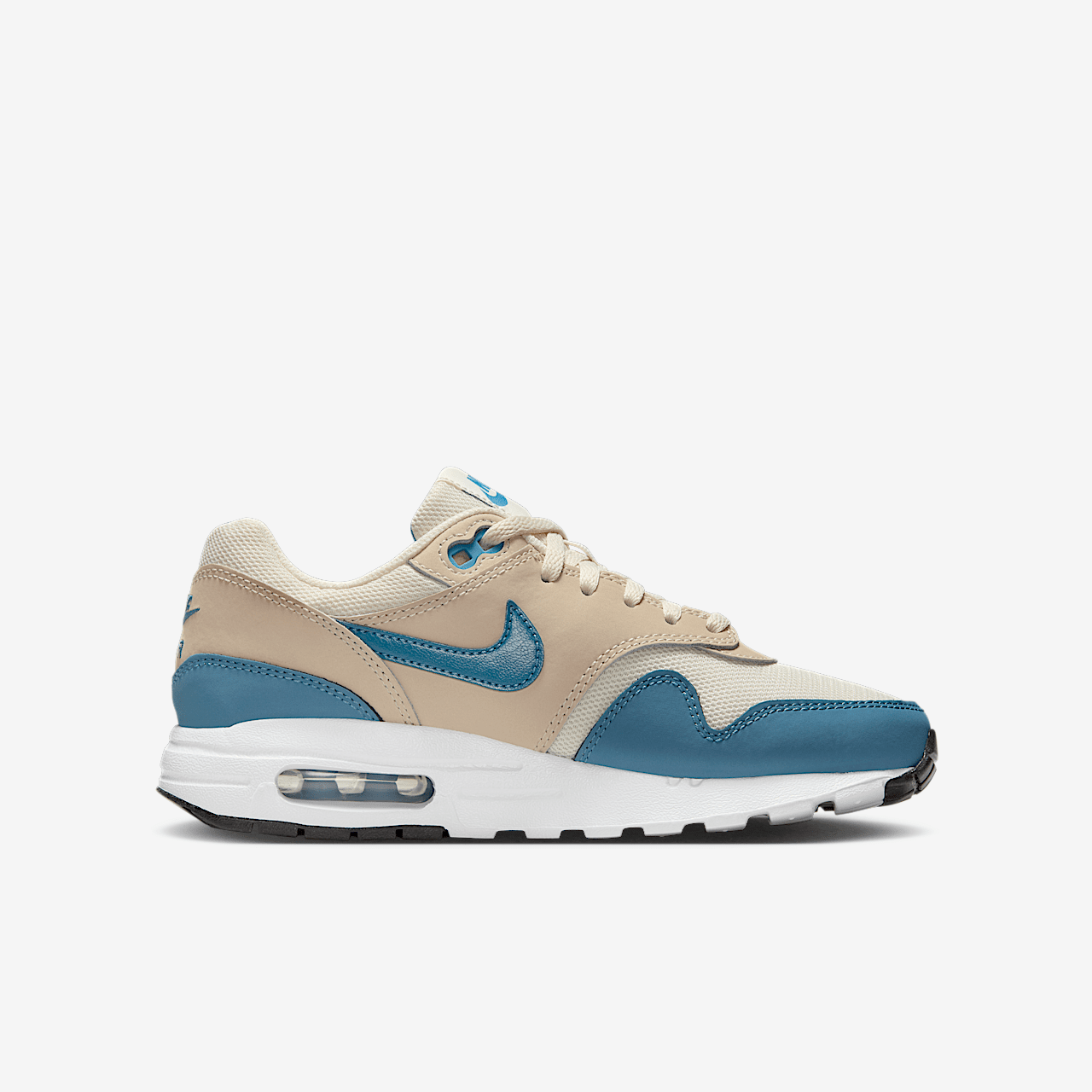 Nike Air Max 1 sneaker Soft Pearl/Smokey Blue/Zwart/Light Khaki