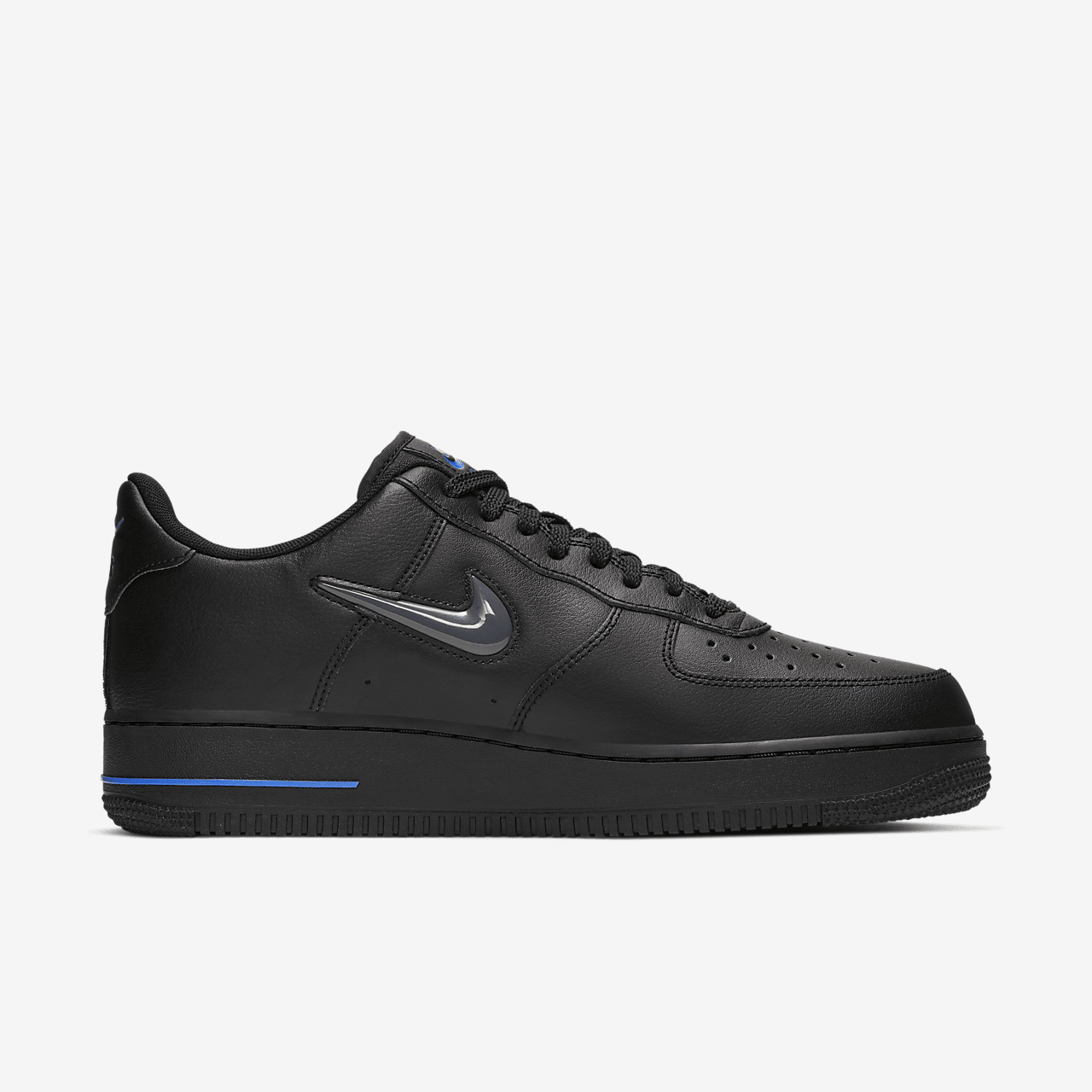 Nike Air Force 1 sneaker Zwart/Racer Blue/Anthracite