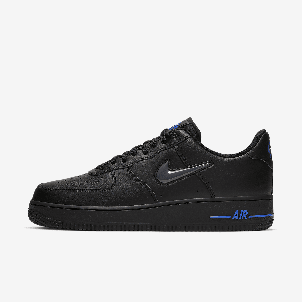Nike Air Force 1 sneaker Zwart/Racer Blue/Anthracite