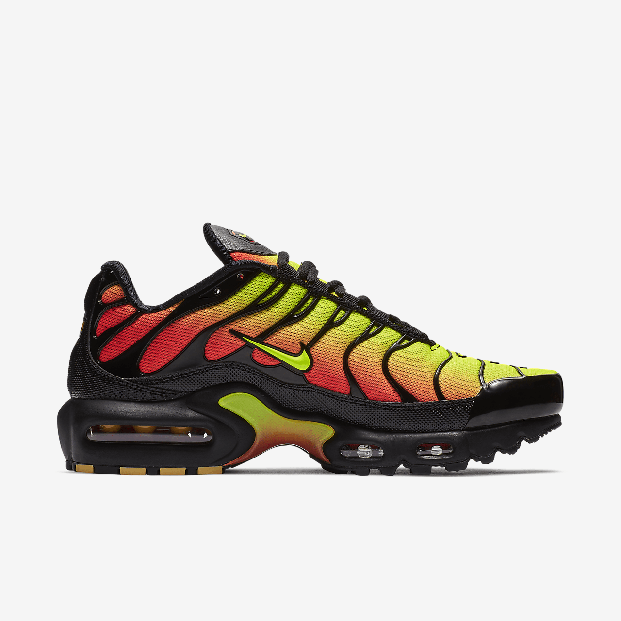 Nike Air Max Plus sneaker Zwart/Solar Red/Volt