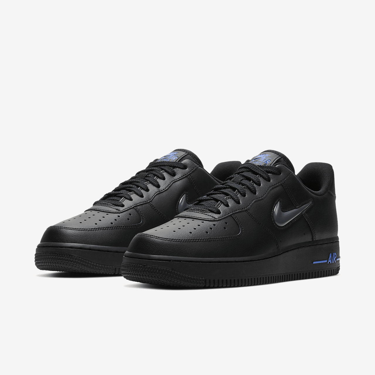 Nike Air Force 1 sneaker Zwart/Racer Blue/Anthracite