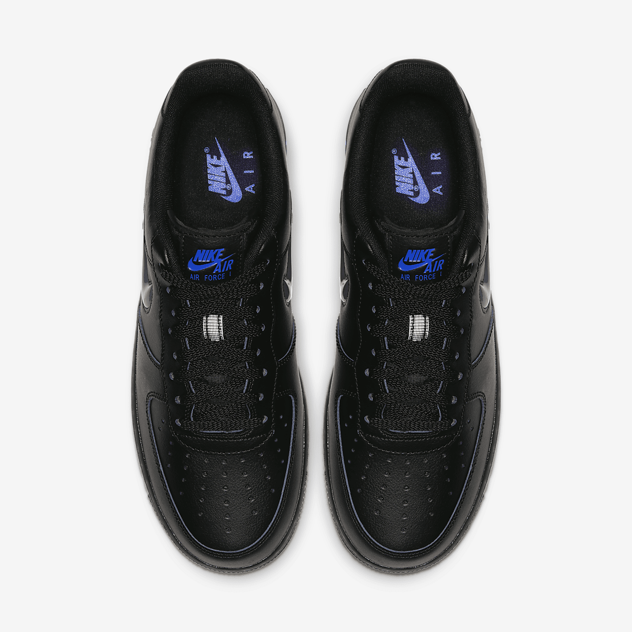 Nike Air Force 1 sneaker Zwart/Racer Blue/Anthracite