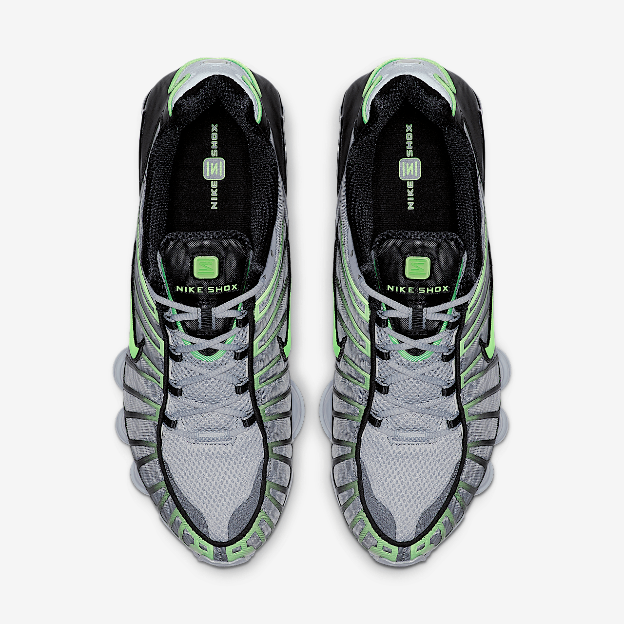 Nike Nike Shox sneaker Wolf Grey/Zwart/Lime Blast