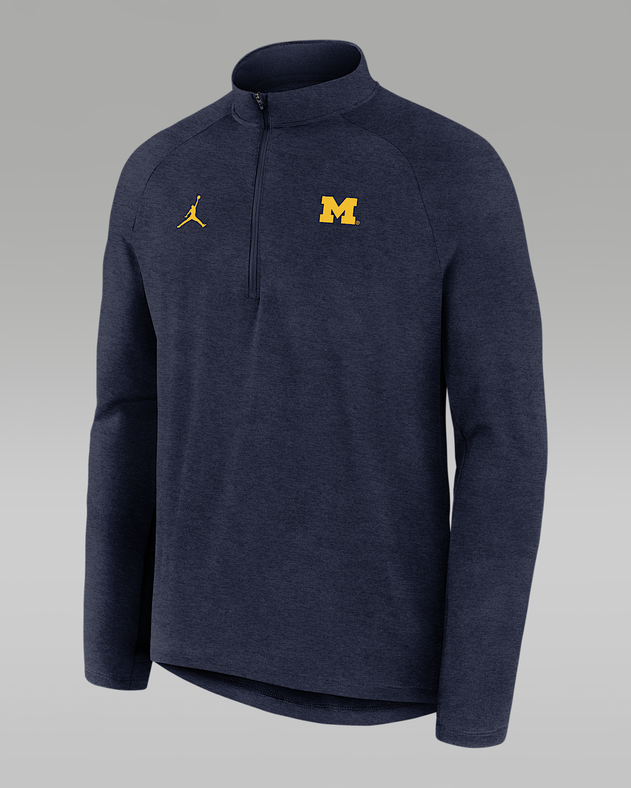Мужские  Michigan Stride Jordan Brand Dri-FIT College 1/2-Zip Long-Sleeve Top