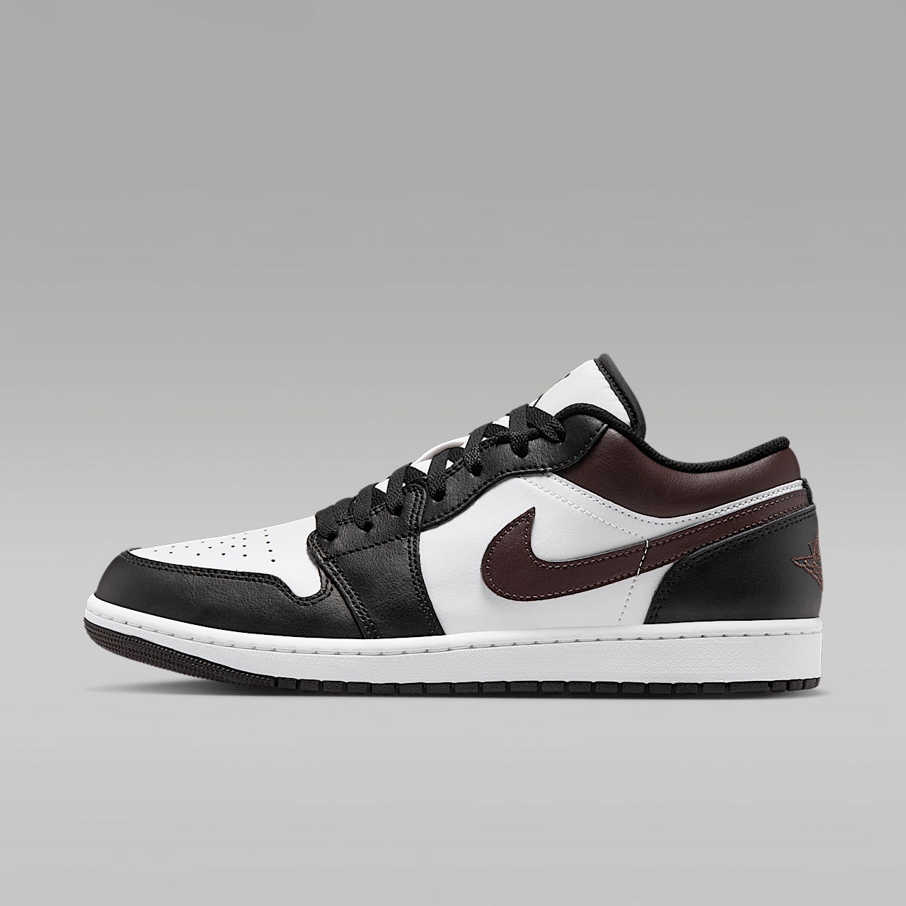 Nike Air Jordan 1 Low sneaker Zwart/Wit/Game Royal/Baroque Brown