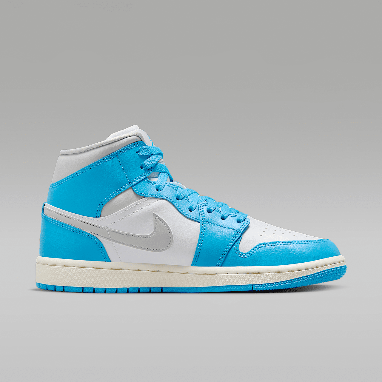 Nike Air Jordan 1 Mid sneaker Dark Powder Blue/Wit/Sail/Neutral Grey