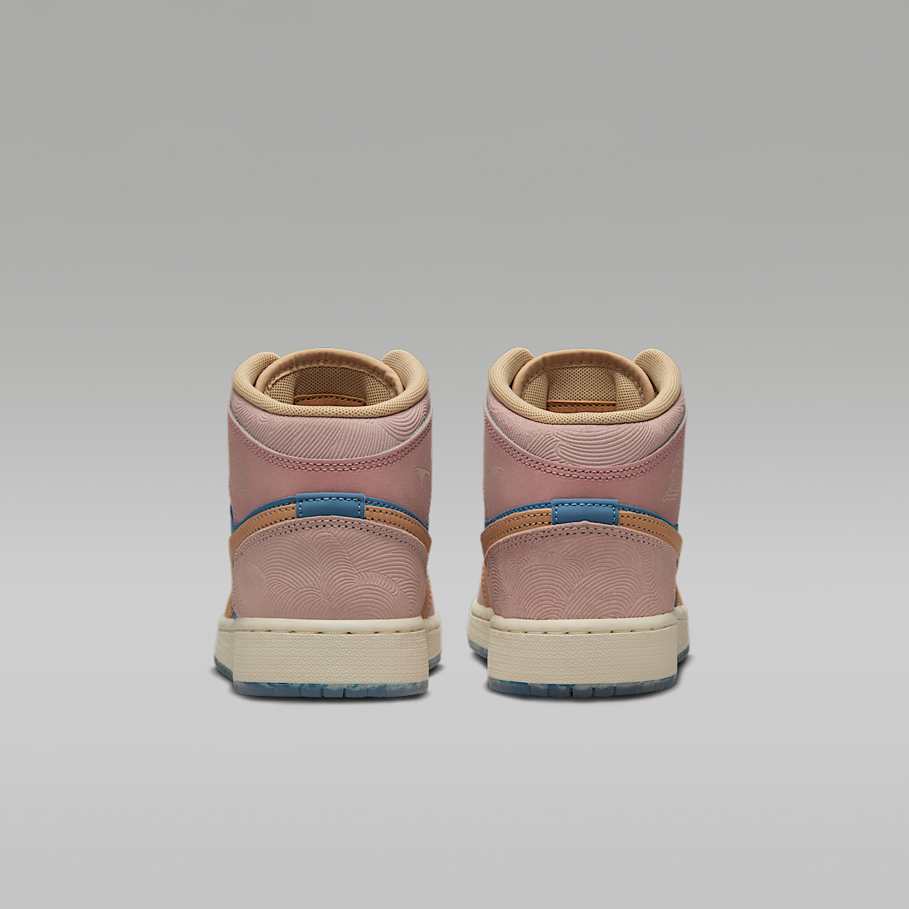 Nike Air Jordan 1 Mid sneaker Aegean Storm/Pink Oxford/Red Stardust/Hemp