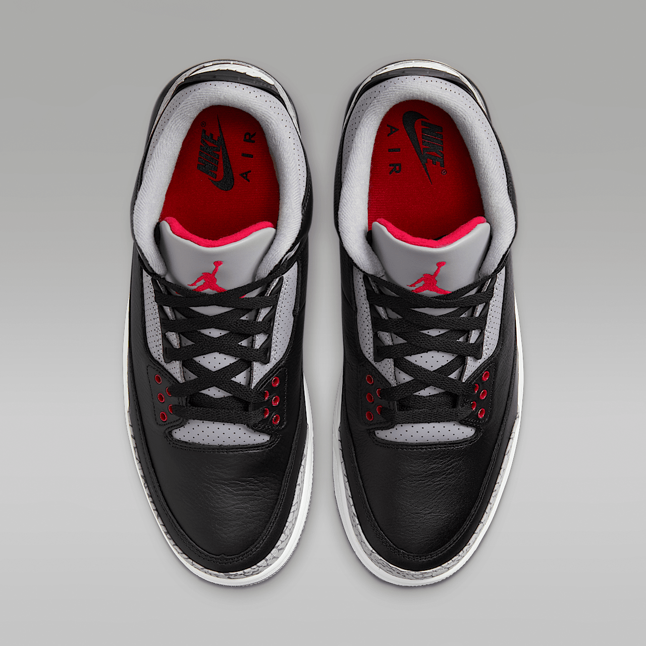 Nike Air Jordan sneaker Zwart/Cement Grey/Summit White/Fire Red