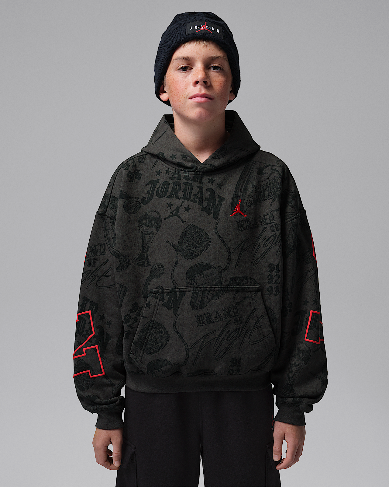 Детское худи Jordan Big Kids' Brooklyn Fireside Fleece Pullover Hoodie