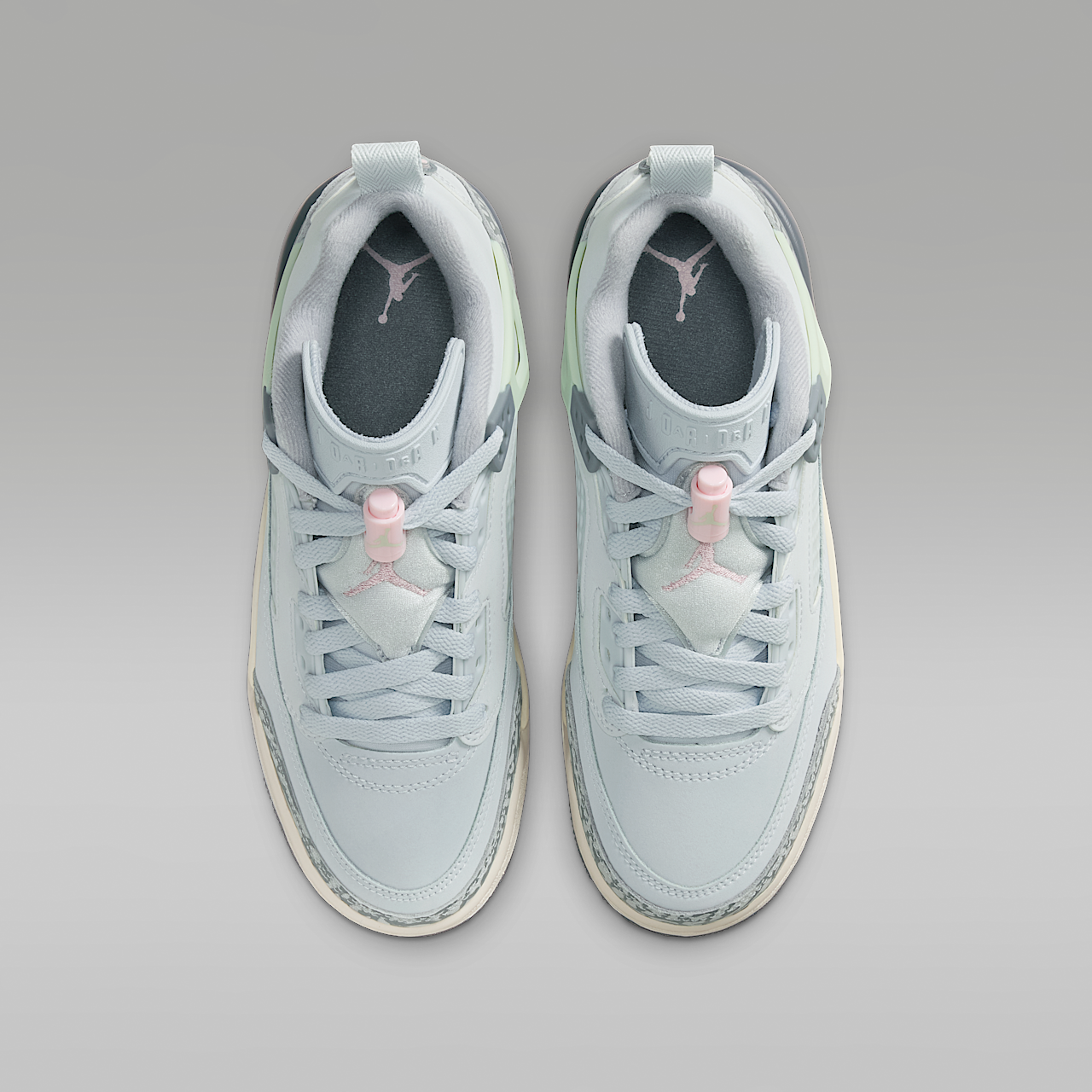 Nike Jordan Spizike Low sneaker Aura/Wolf Grey/Cool Grey/Iced Carmine