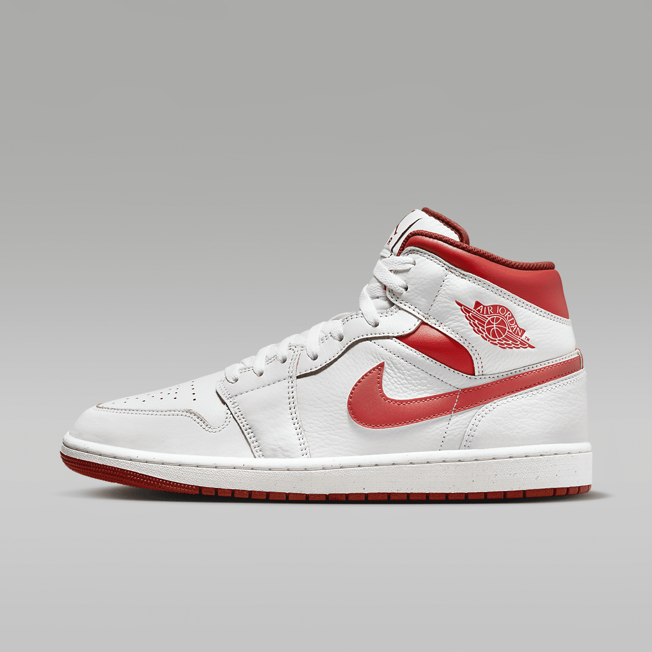 Nike Air Jordan 1 Mid sneaker Wit/Dune Red/Sail/Lobster