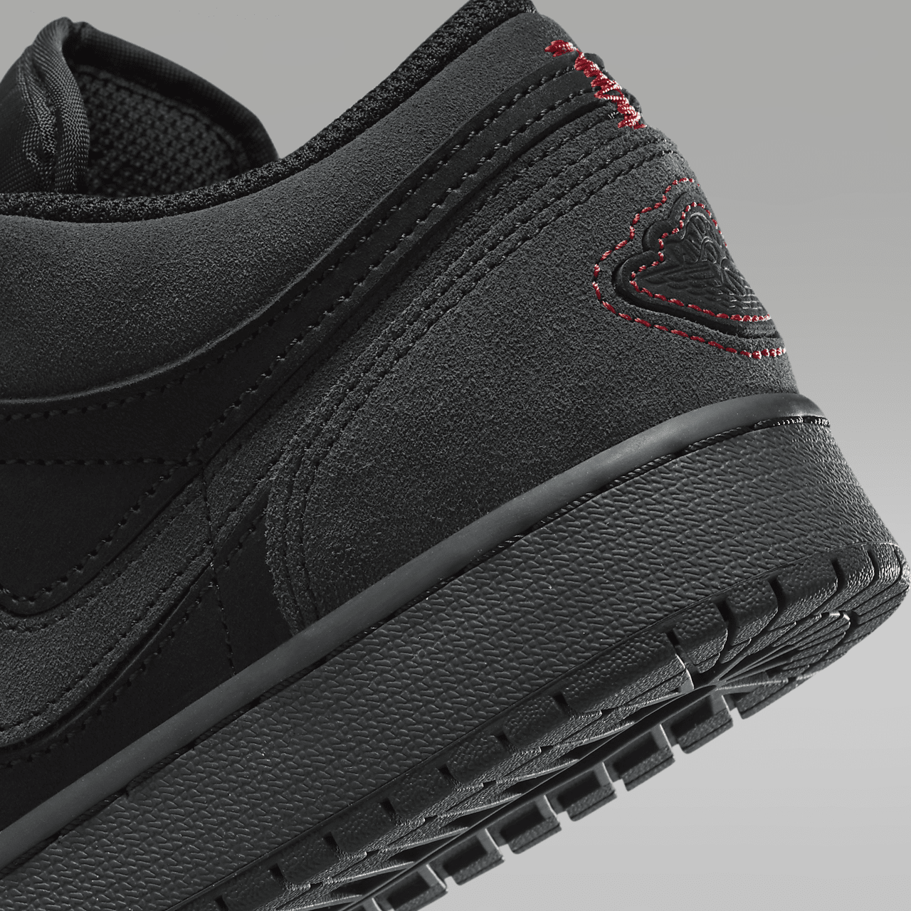 Nike Air Jordan 1 Low sneaker Dark Smoke Grey/Varsity Red/Zwart