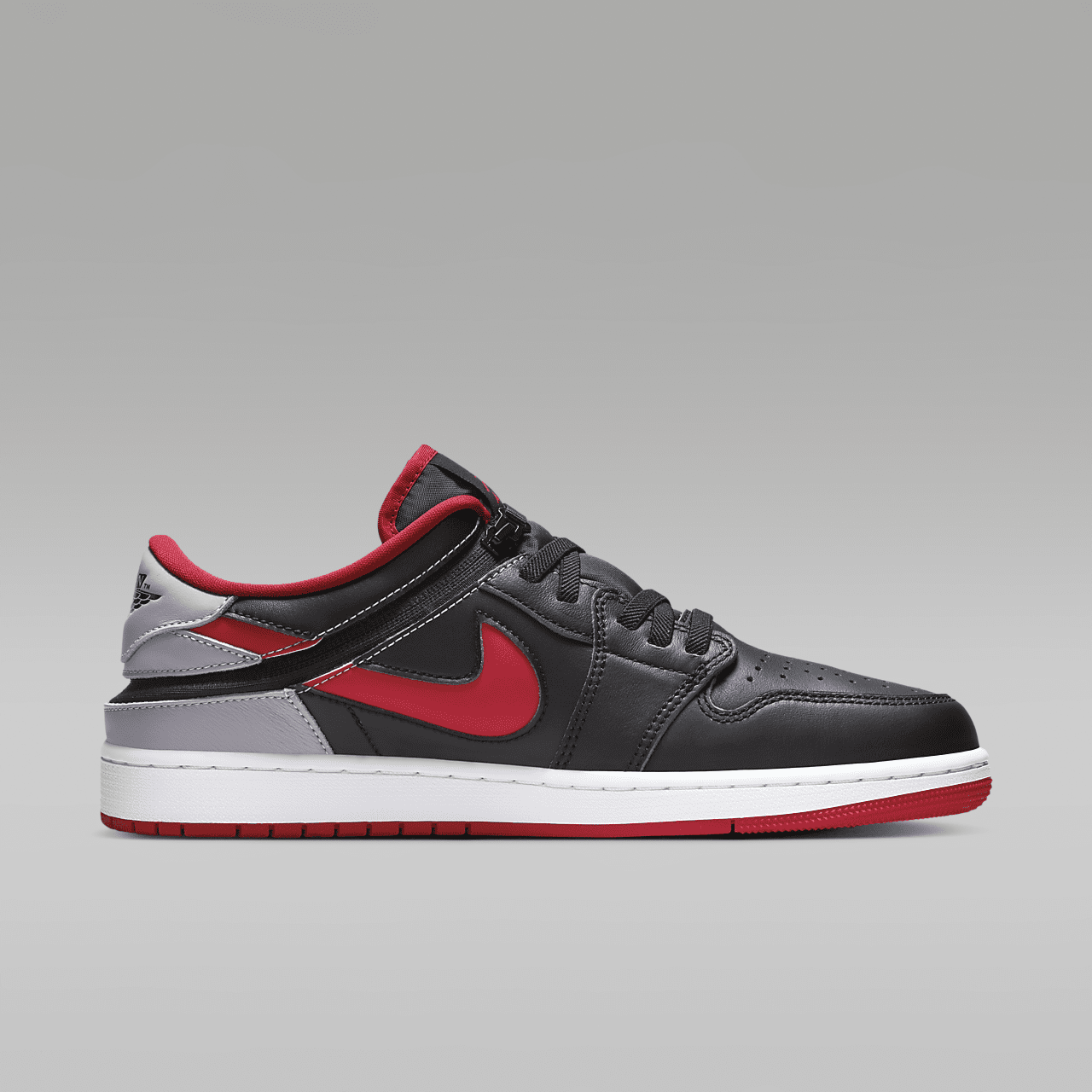 Nike Air Jordan 1 Low sneaker Zwart/Cement Grey/Wit/Fire Red
