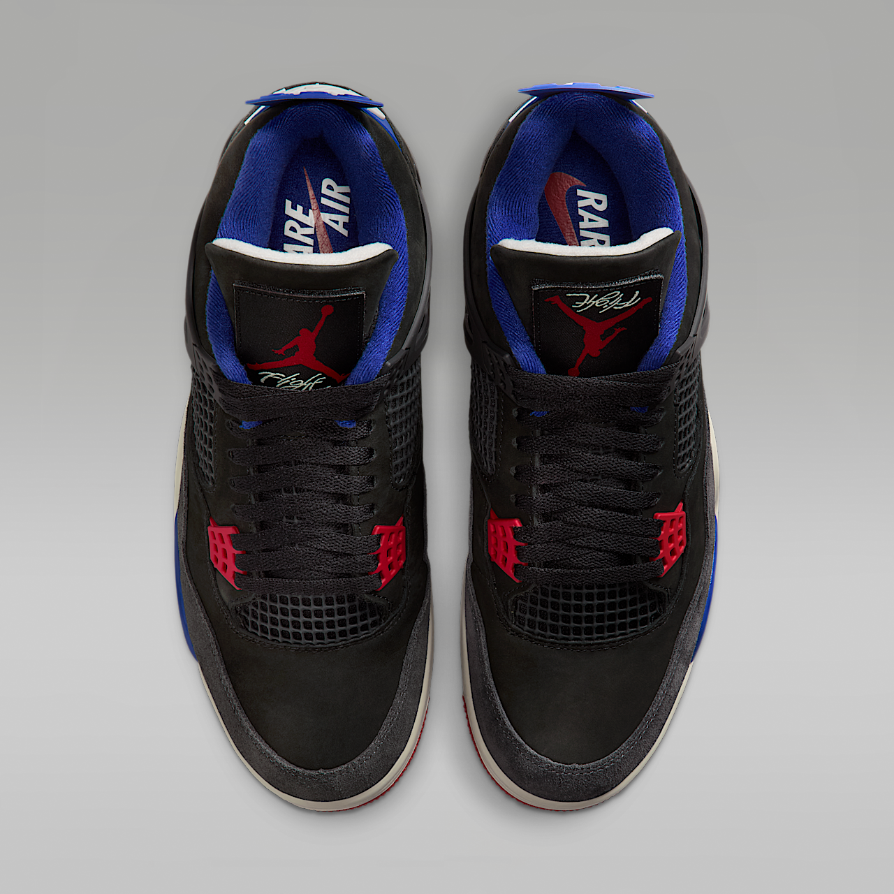 Nike Air Jordan 4 sneaker Zwart/Deep Royal Blue/Dark Smoke Grey/Fire Red