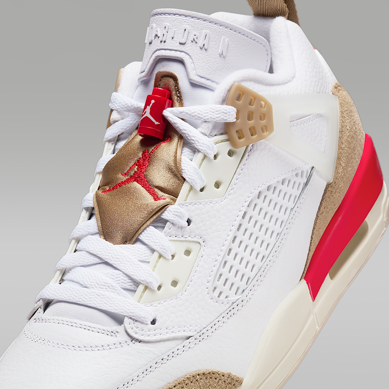 Nike Jordan Spizike Low sneaker Wit/Desert Camo/Sail/Fire Red