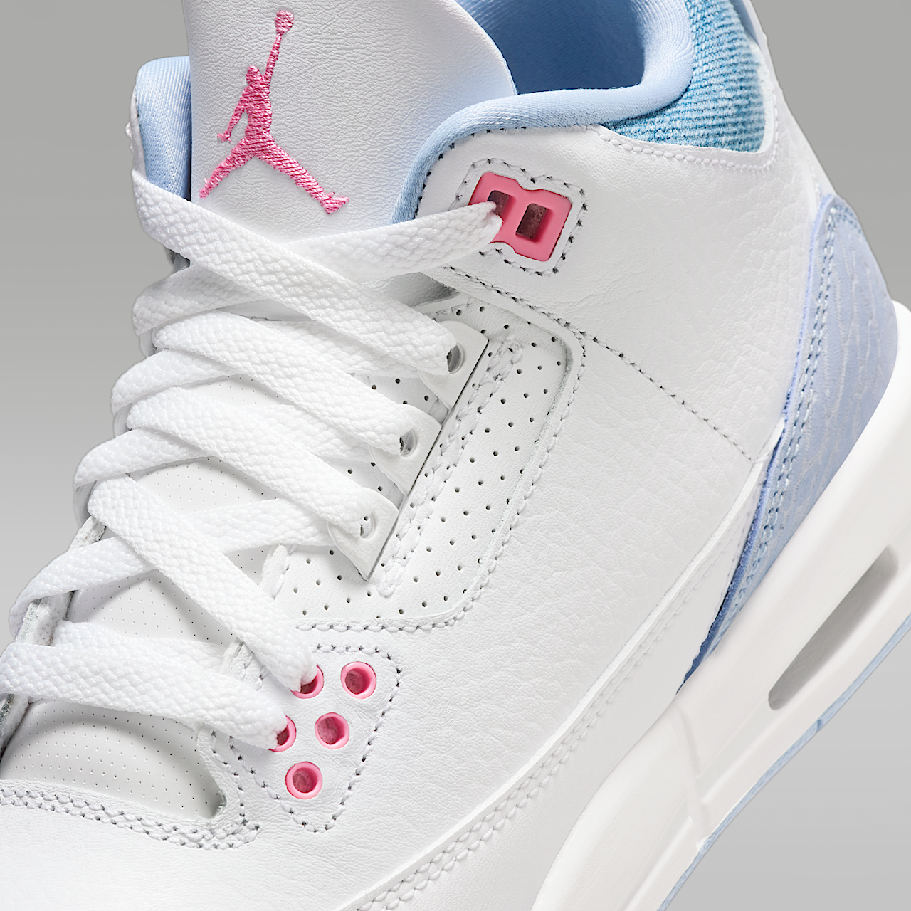 Nike Air Jordan sneaker Wit/Cobalt Bliss/Football Grey/Pink Glow