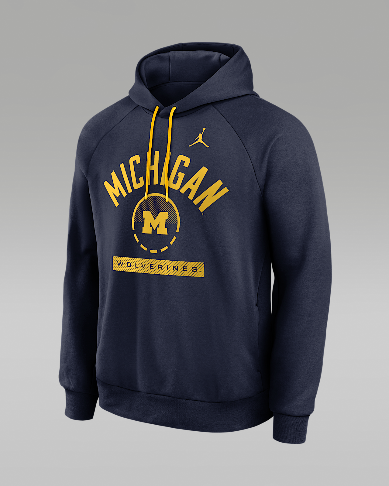 Мужское худи Michigan Courtside Jordan Brand Dri-FIT College Pullover Hoodie