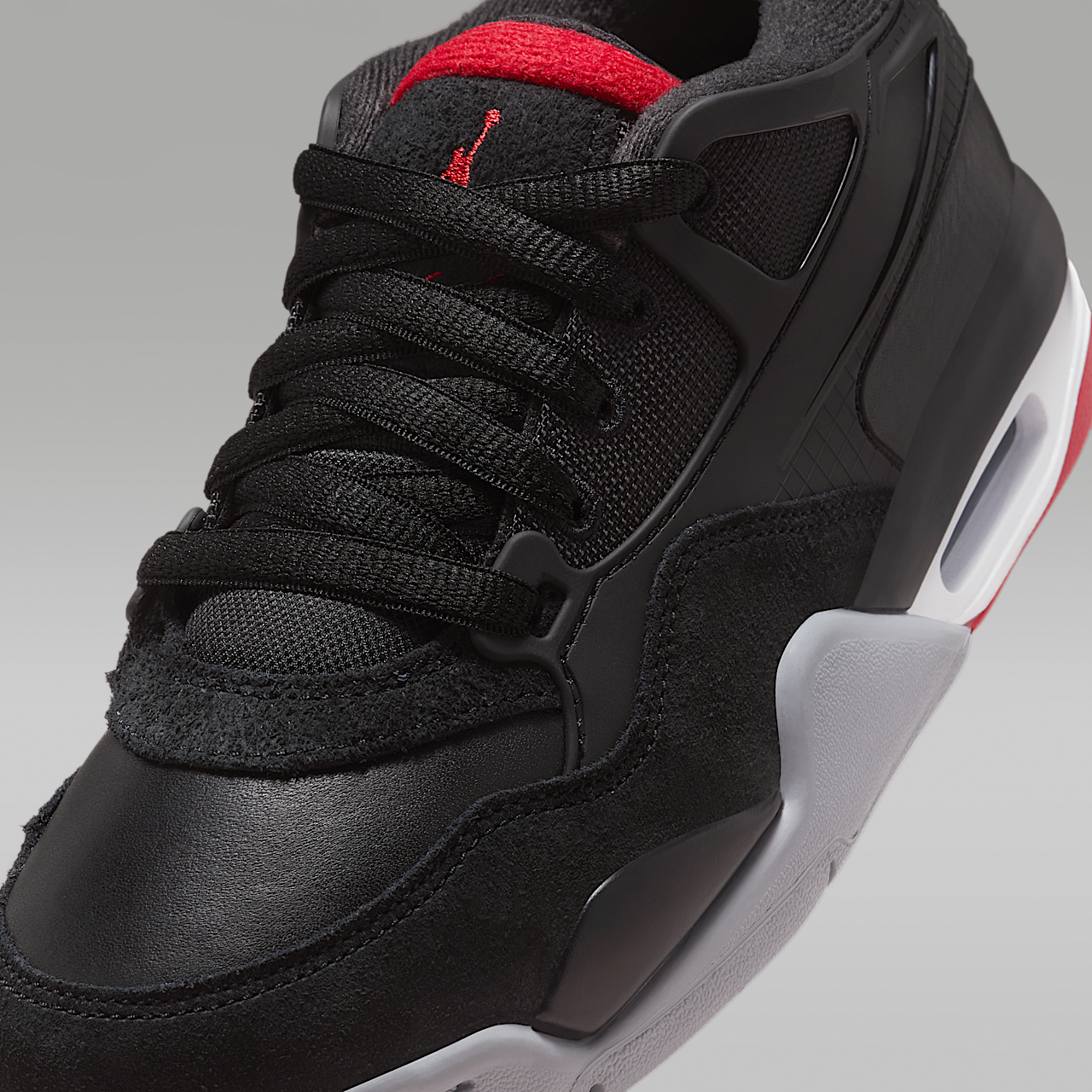 Nike Air Jordan 4 RM sneaker Zwart/Wolf Grey/Wit/Varsity Red
