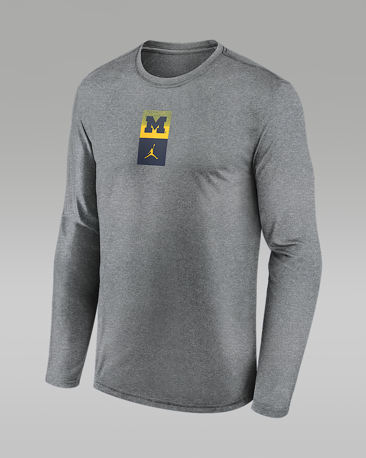 Мужская футболка Michigan Primetime Stack Legend Jordan Brand Dri-FIT College Long-Sleeve