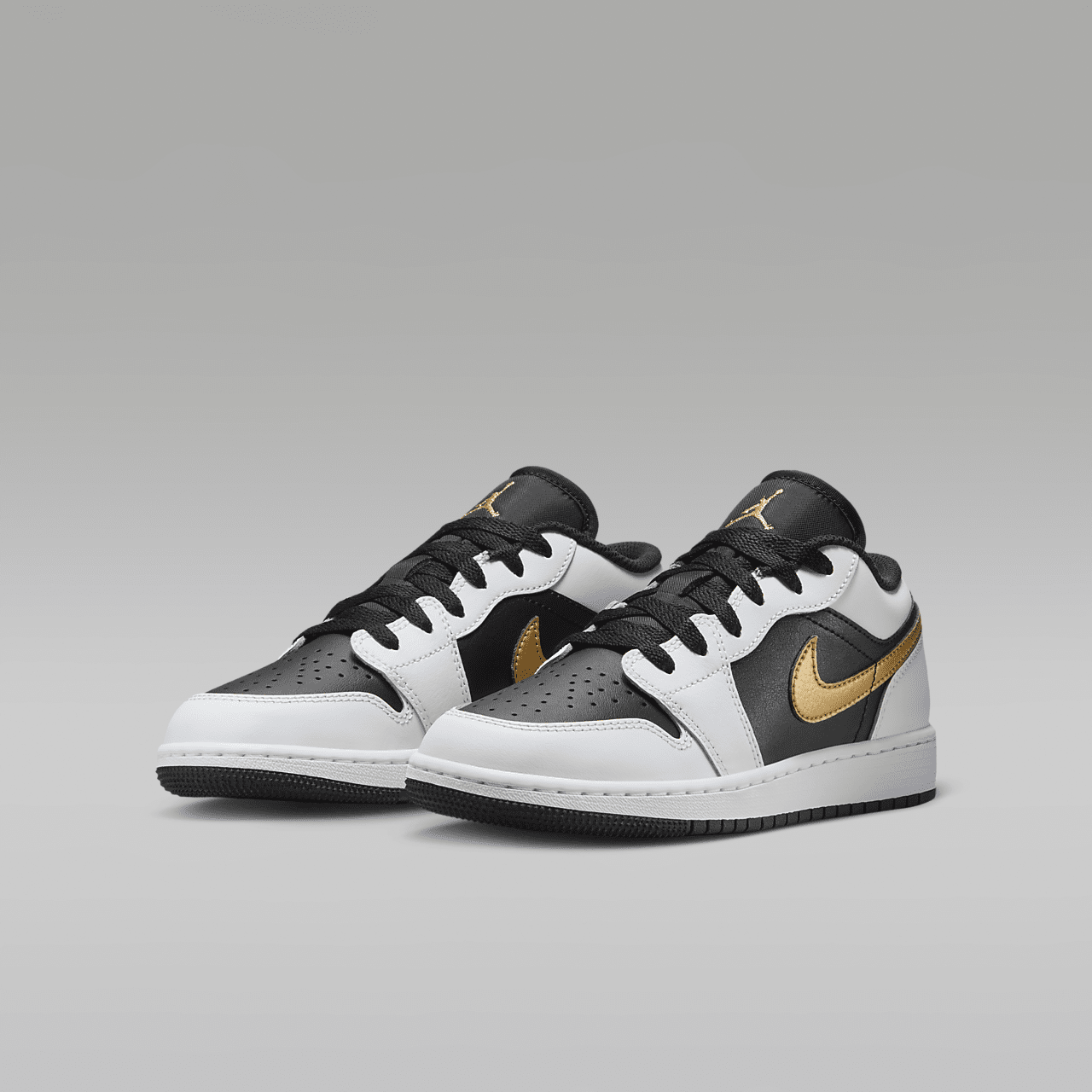 Nike Air Jordan 1 Low sneaker Wit/Zwart/Metallic Gold